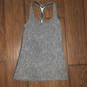 Lululemon white and black speckled tank top